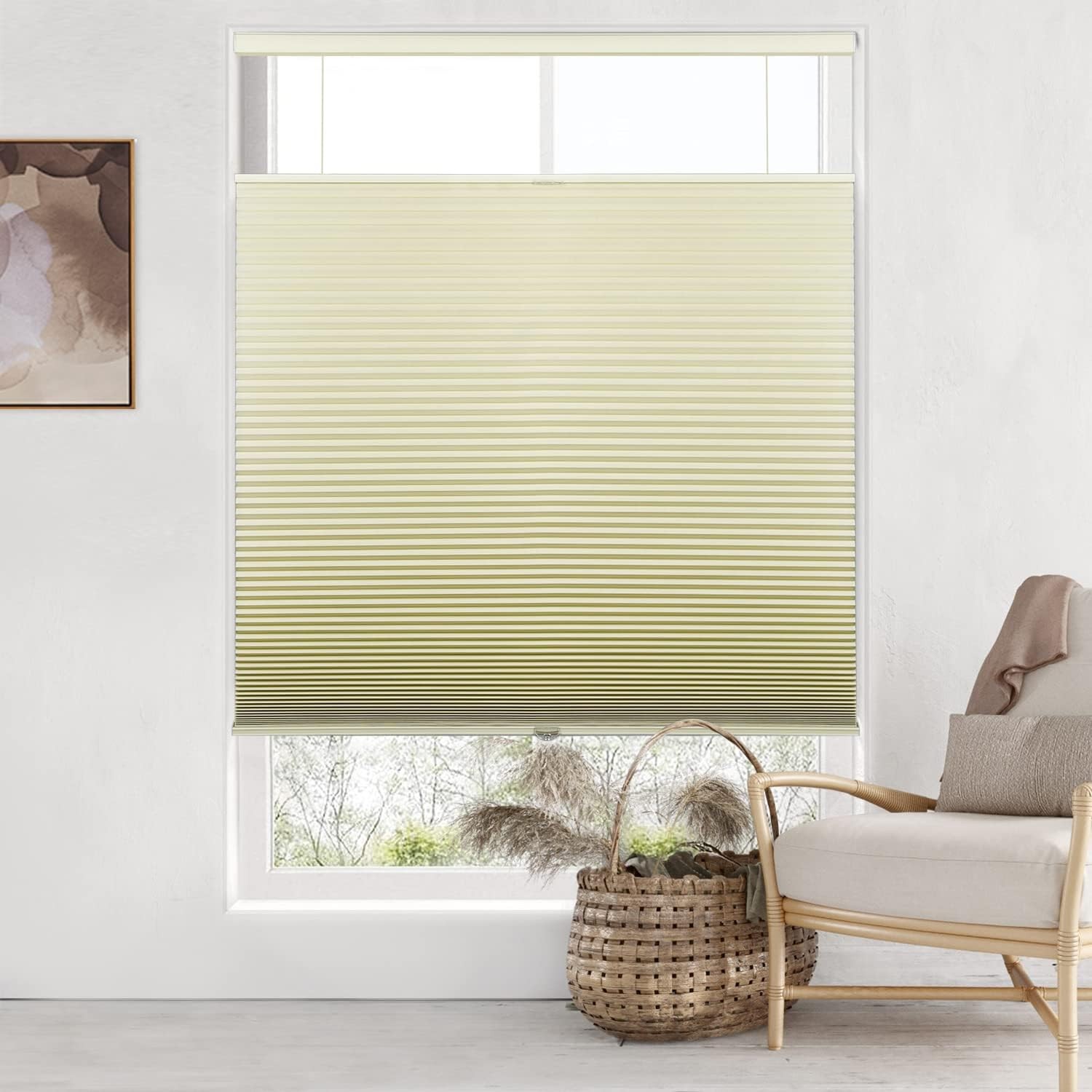 LazBlinds Blackout Cellular Shades, Cordless Top Down Bottom