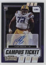 2021 Contenders Draft Picks College Campus Ticket 94/99 Tyler Shelvin Auto 11ur