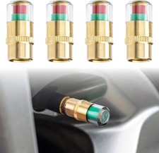 4 PCS Tire Pressure Caps, Tire Pressure Monitor Valve Stem Caps, 3 Colors Alarm