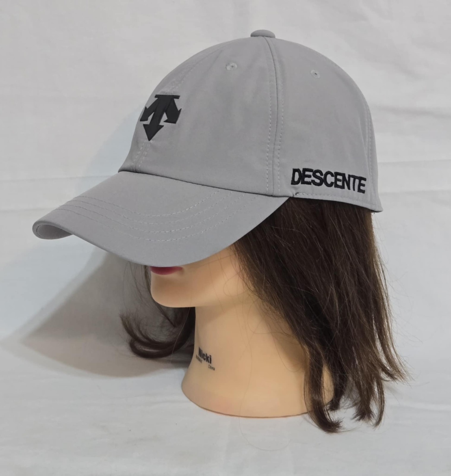Descente Gray Performance Cap Adjustable Sport Ha… - image 3