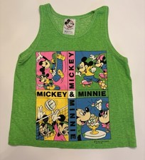 Vintage 80  s Disney Mickey Minnie Mouse Children  s Top By Allison USA One Size