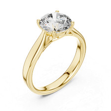 Solitaire 2,10 Ct D Couleur VVS1 Blanc Diamant Créé Or 14K Ovaire Certifié s57