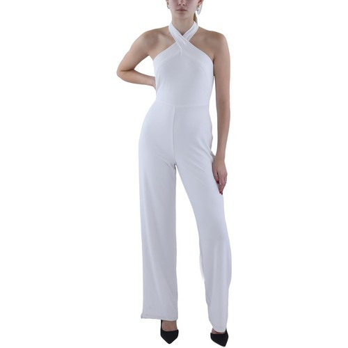 Lauren Ralph Lauren Womens White Halter Jumpsuit 4 BHFO 3254