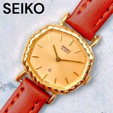 Estado de funcionamiento ✨ Reloj SEIKO socie Octagon para mujer, correa dorada nueva