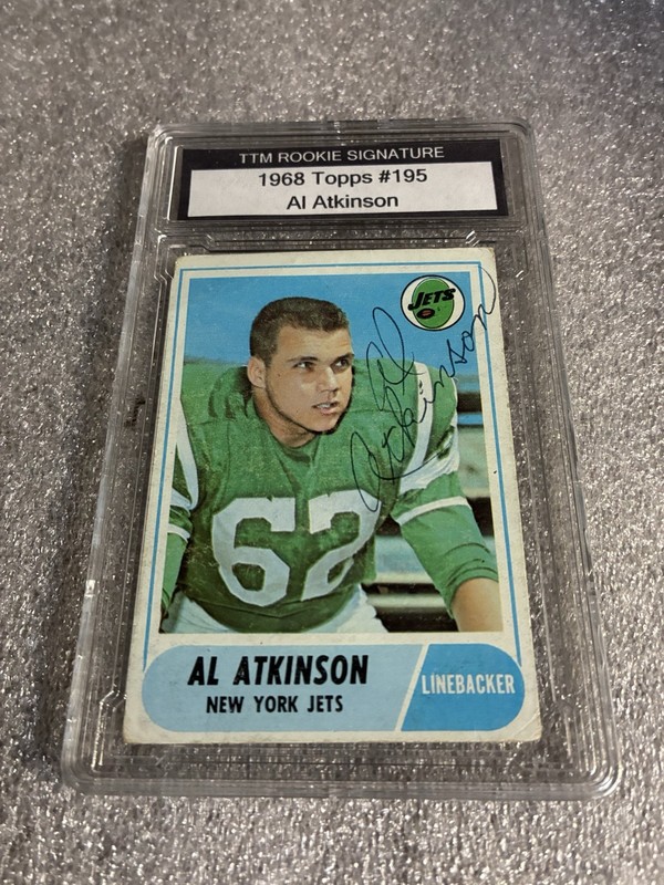 1968 Topps Al Atkinson #195 Autographed Rookie Card - Encapsulated