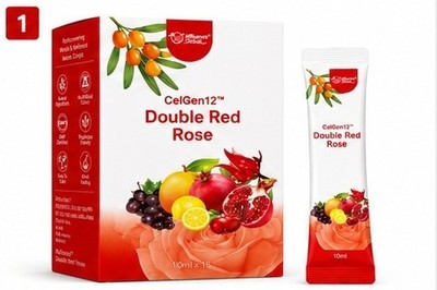 CelGen12 Double Red Rose Immune Support Liquid Supplement 15 Sachets
