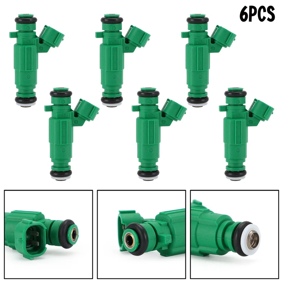 🚗6pcs Fuel Injectors 9260930004 Fit Hyundai Santa Fe 2.7L/3.5L V6 2001-2006 Foto 2 de 4