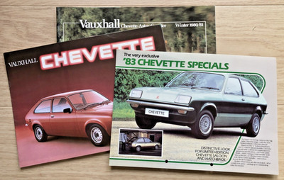 Oldtimer Vauxhall Chevette Verkaufsprospekte diverse von 1980 bis 1983 Memorabilia
