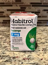 Habitrol Nicotine Lozenges 2mg Mint Flavor Stop Smoking Aid 72 CT Exp 10/2026