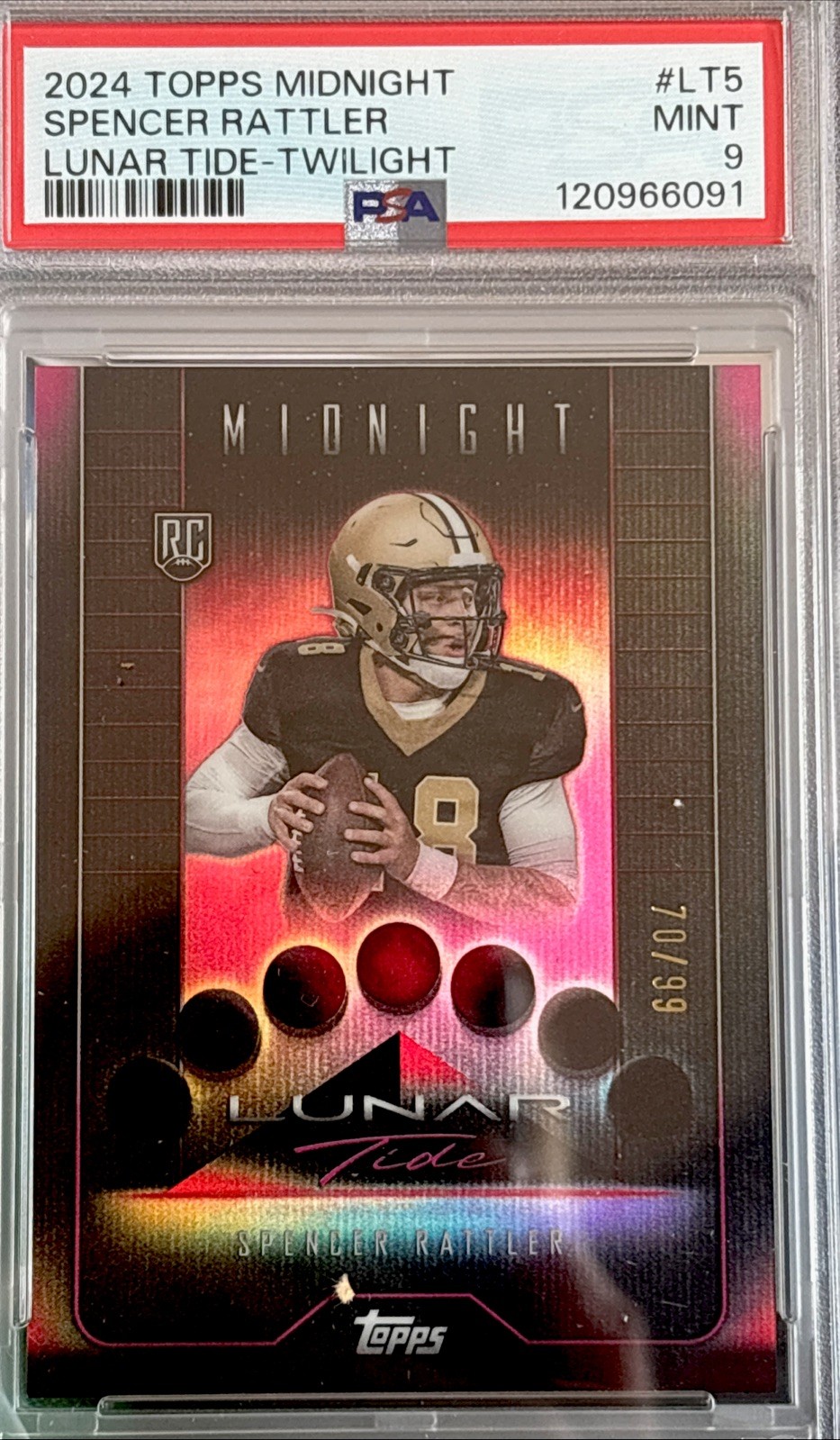 Spencer Rattler Topps Midnight Lunar Tide #LT5 Twilight