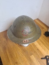 Ww2 Nfs Helmet 42 Stalybridge Area Numbered Genuine Original Fire Service