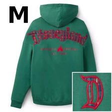 Disney Parks Green Plaid Zip Hoodie Adult MEDIUM Disneyland Authentic Original