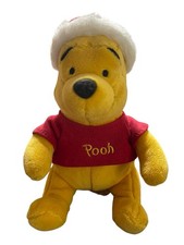 christmas winnie the pooh plush Small- Pooh With A Santa Hat