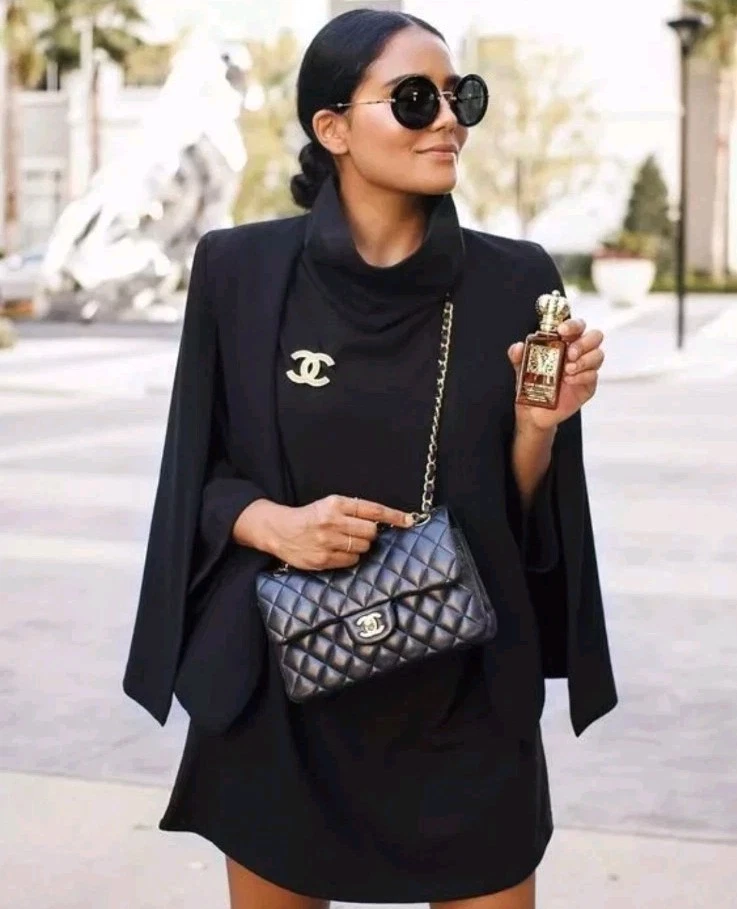 Zara Black Cape Kimono Poncho Jacket Size M Medium 10 12 Trinny