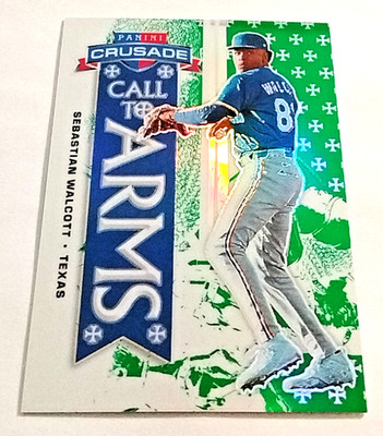2025 Panini Crusade #8 Sebastian Walcott RC Call To Arms Green /249 Texas.  Z144