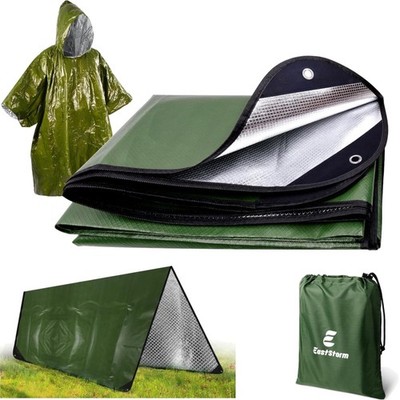 Notfalldecke Schlafsack Survival Biwaksack 210×150cm  Tarp Zeltplane
