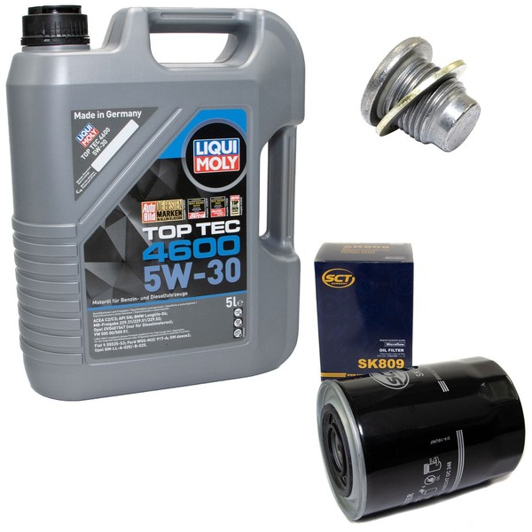MotoröL Filter Set 5W-30 5 Liter + ÖLablassschraube FüR Opel Arena Movano 2.5-image
