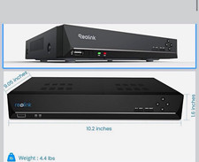 Reolink RLN8-410 8-Channel IP/Network NVR Recorder Black 10.2in 4.4lb