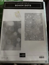 Stampin Up Bokeh Dots Rubber Cling Stamp Set Retired 