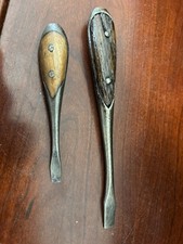 The Vintage Wood Clad Steel Screwdrivers-Flat Head-4" & 6" in Length-Germany