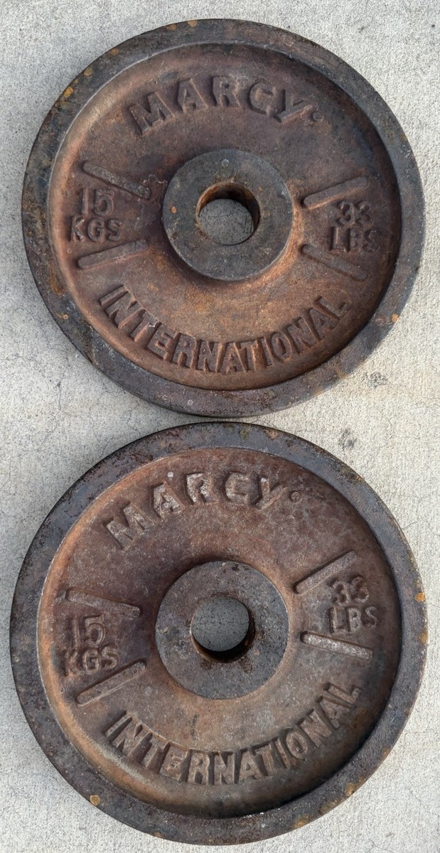 Vintage Marcy International Los Angeles Olympic 2” Barbell 33 lbs