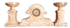 Antique Mantel Clock Two Vases Porcelain Art Deco 1900 Mechanical Clock
