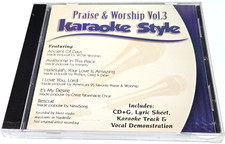 PRAISE  WORSHIP Vol. 3 Karaoke Style CD  G Daywind Records