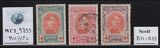 WC1_9793. BELGIUM. 1915 KING ALBERT semi postal set. Scott B31-B33. MH & Used