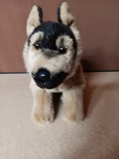 Toys R Us German Shepherd Dog Plush 12" Stuffed Animal Puppy 2012 Black Tan K9