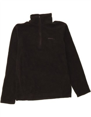 EDDIE BAUER Herren Fleecepullover mit Reißverschluss am Ausschnitt Small schwarz Polyester DD26