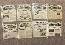 VTG Lot of 8 Matchbox Collectors Club Official Quarterly Newsletters 1972-1974