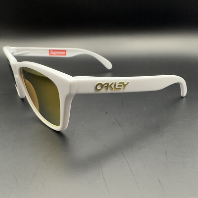 Oakley Supreme Frogskin Polished White w/24k Iridium Lenses | eBay