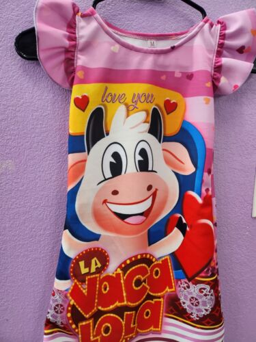 Toddler Girls Cotton Embroidery Applique Short Sleeve Dresses Size M (4/6 Years