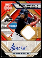 2021 Panini Elite Extra Edition Prospect Materials Signatures Orange Aaron