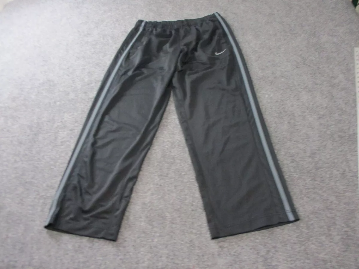 Nike Sweatpants Men's Large Black Polyester Straight Leg 31x30 Adult A1 *