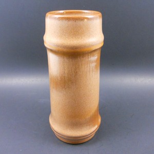 Frankoma Pottery T2 Vintage Bamboo Brown Satin Tumbler Tiki Mug MCM 7