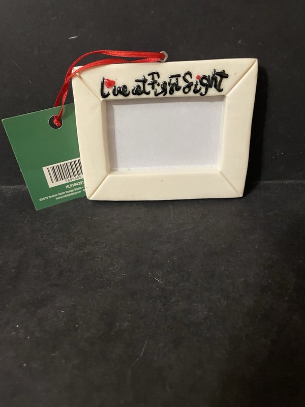 Love At First Sight Christmas Ornament Picture Frame 