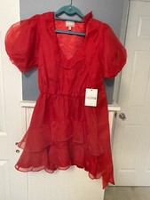 NWT Show Me Your Mumu Holiday Jennie Ann Mini Dress Women's Size XS Red Organza
