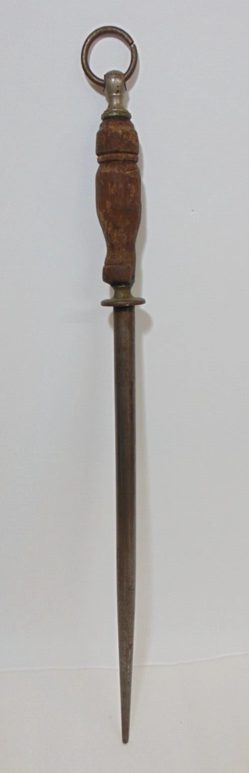 Lincoln Steel Knife Honing Sharpening Rod Made In U.S.A. Wood Handle Rare Find
Opens in a new window