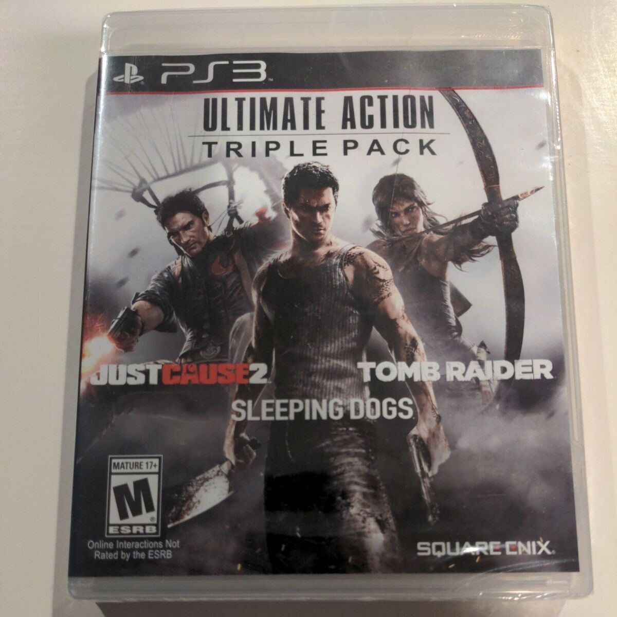 Ultimate Action Triple Pk (Just Cause 2/Tomb Raider/Sleeping Dogs), Square  Enix, PlayStation 3, 662248916200 