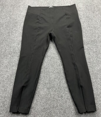 Good American Dress Pants Women’s Tapered Ankle Zip Exec Professional  Black