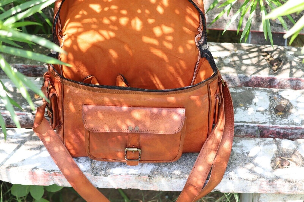 Sac Bandoulière Cuir Appareil Photo Sac Bandoulière En Cuir Véritable Madosh – Vintage, Pour Appareil Photo Reflex Et Accessoires Style Rétro Marron Moyen