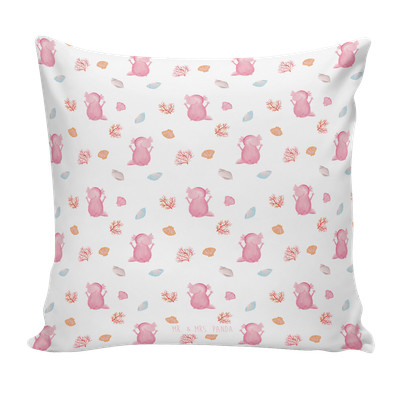 40x40 Kissen Axolotl Hurra - Geschenk fröhlich Lurch Sofakissen Zufriedenheit