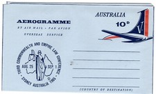1965. Aerogramme. 10d 3rd Commonwealth and Empire Law Confer. ACSC A24. Unused.