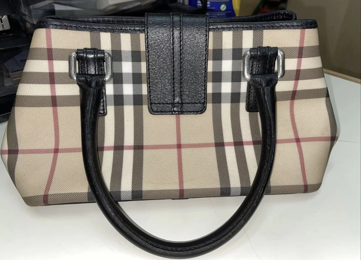 Burberry Vintage Check Leather Small Satchel Bag eBay