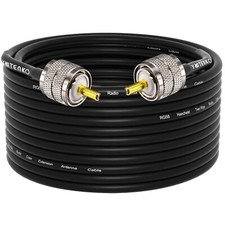 Rg58 Coaxial Cable 49.2ft Cb Coax Cable Uhf Pl259 Male To Male Cable 50 Ohm Coax