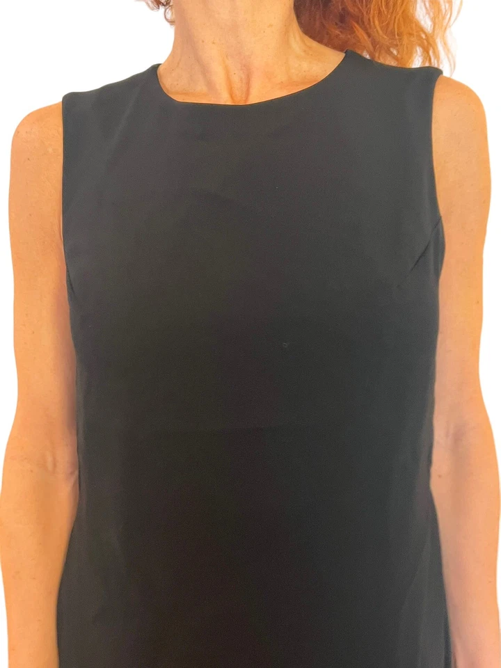 VESTIDO DE CÓCTEL PARA MUJER MAX MARA NEGRO SIN MANGAS EN CAPAS UNA LÍNEA TALLA 6 Foto 3 de 4