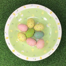 Ciotola pasquale decorativa in ceramica ~ 🐣 pulcini e tulipani bambino🌷 motivo ~ MiYoung Kim