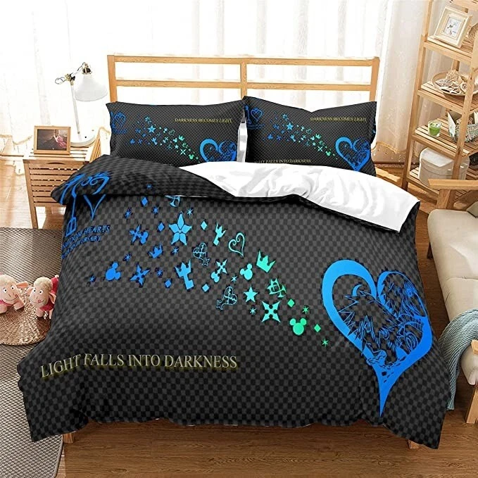3D Kingdom Hearts Kids Duvet Cover Bedding Set Pillowcase Twin/Full/Queen/King - Image 2 of 4