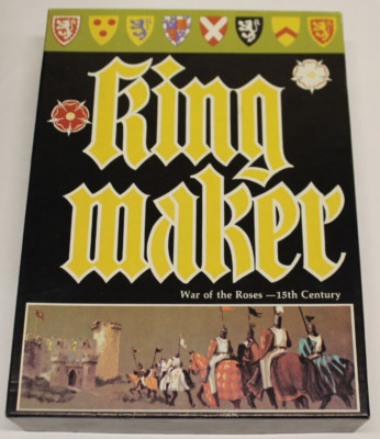 King Maker Brettspiel, 1976, 1. Auflage Avalon Hill, gedruckte Regeln, gebraucht, sehr gut